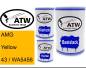 Preview: AMG, Yellow, 43 / WA5456: 500ml Lackdose + 500ml Klarlack + 250ml Härter - Set, von ATW Autoteile West.